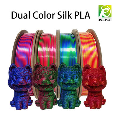 رشته رنگی سه بعدی Silk Dual Color Trip Color برای فیلامنت پرینتر سه بعدی FDM