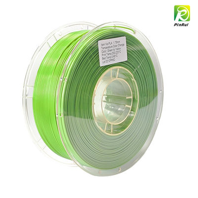 PINRUI 1 کیلوگرم فیلامنت چاپ سه بعدی PLA دو رنگی حساس به دمای رنگ تغییر دهنده رنگ برای میله های پلاستیکی