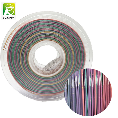 رشته پرینتر سه بعدی PLA 1.75 میلی متری درخشان رنگین کمان درخشان