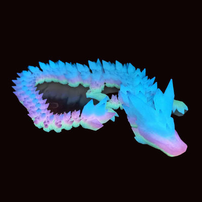 PINRUI Glow Rainbow PLA 1kg 1.75mm رنگین کمان سفید چاپگر 3D رشته تغییر رنگ در پلاستیک تیره برای چاپگر 3D
