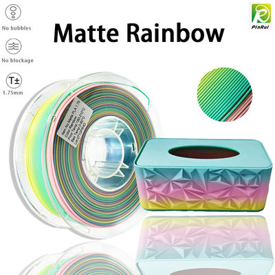 پرینتر 3D PINRUI فیلامنت PLA Matte Rainbow 1.75mm 1kg رنگ های متعدد متناسب با اکثر پرینترهای FDM
