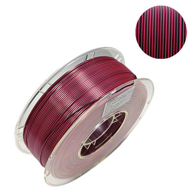 پنروی دو رنگ ابریشم PLA Filament 1.75mm Bi-Color 3D Printer ابریشم PLA Filament 1kg (2.2lbs)