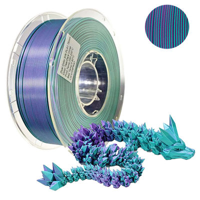 پنروی دو رنگ ابریشم PLA Filament 1.75mm Bi-Color 3D Printer ابریشم PLA Filament 1kg (2.2lbs)