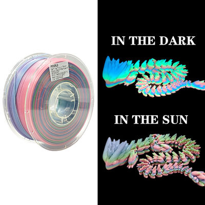 PINRUI Glow Rainbow PLA 1kg 1.75mm تغییر رنگ در تاریکی برای چاپگر 3D