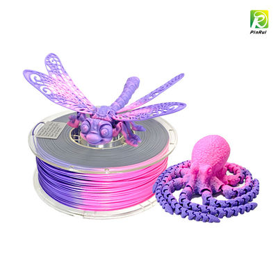 رشته چاپگر 3D PINRUI، رنگ تغییر درجه حرارت رشته PLA 1.75mm، رشته چاپ 3D صاف