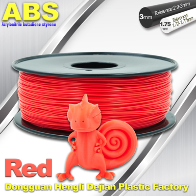 چند رنگ 1.75mm / 3mm ABS 3D پرینتر حلقه رشته با انعطاف پذیری خوب